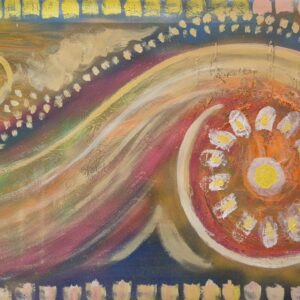 Vibrant Abstract Artwork: Colorful Swirl Painting for Modern Home & Office Decor