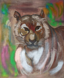 Oil painting on Box Canvas was created on 7th February 2024. Beautiful wildlife in the wilderness.