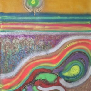 Cosmic Sunrise Mixed-Media Oil on Canvas