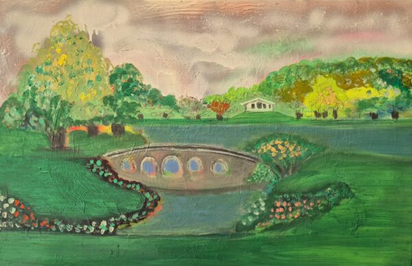 A Timeless View: Stourhead in Oil – The Soul of the English Landscape Garden" 50 X 75cm Canvas Art