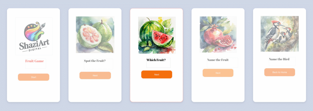 Mobile Game. UI-Fruit Game
