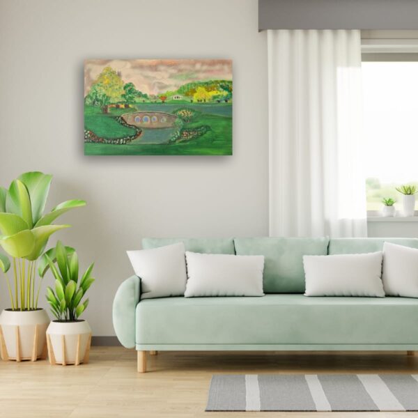 A Timeless View: Stourhead in Oil – The Soul of the English Landscape Garden" 50 X 75cm Canvas Art