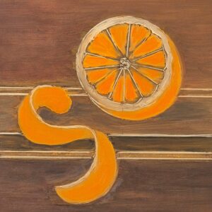 Orange on Wood