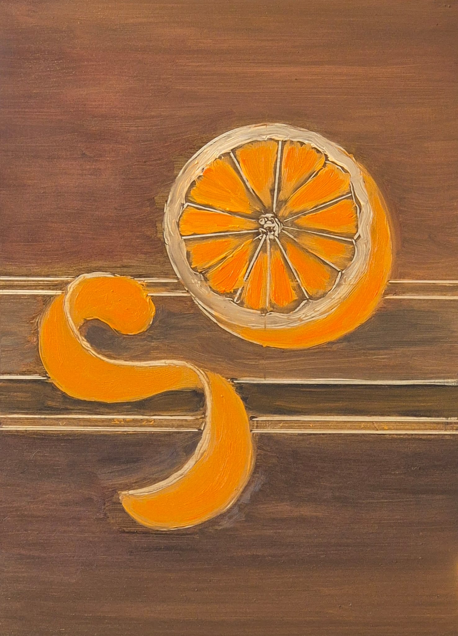 Orange on Wood